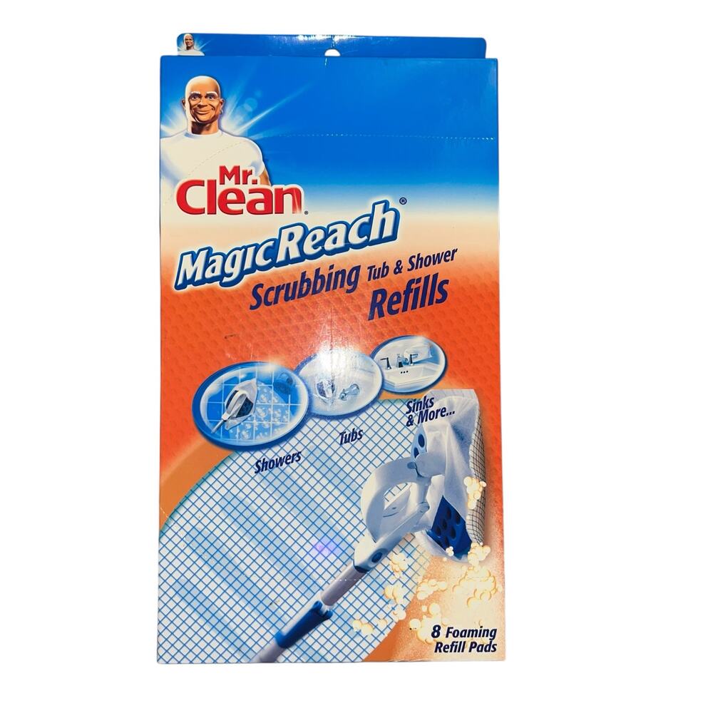 Mr. Clean MagicReach Scrubbing Tub & Shower Pads 8 foaming cleaning refill pads